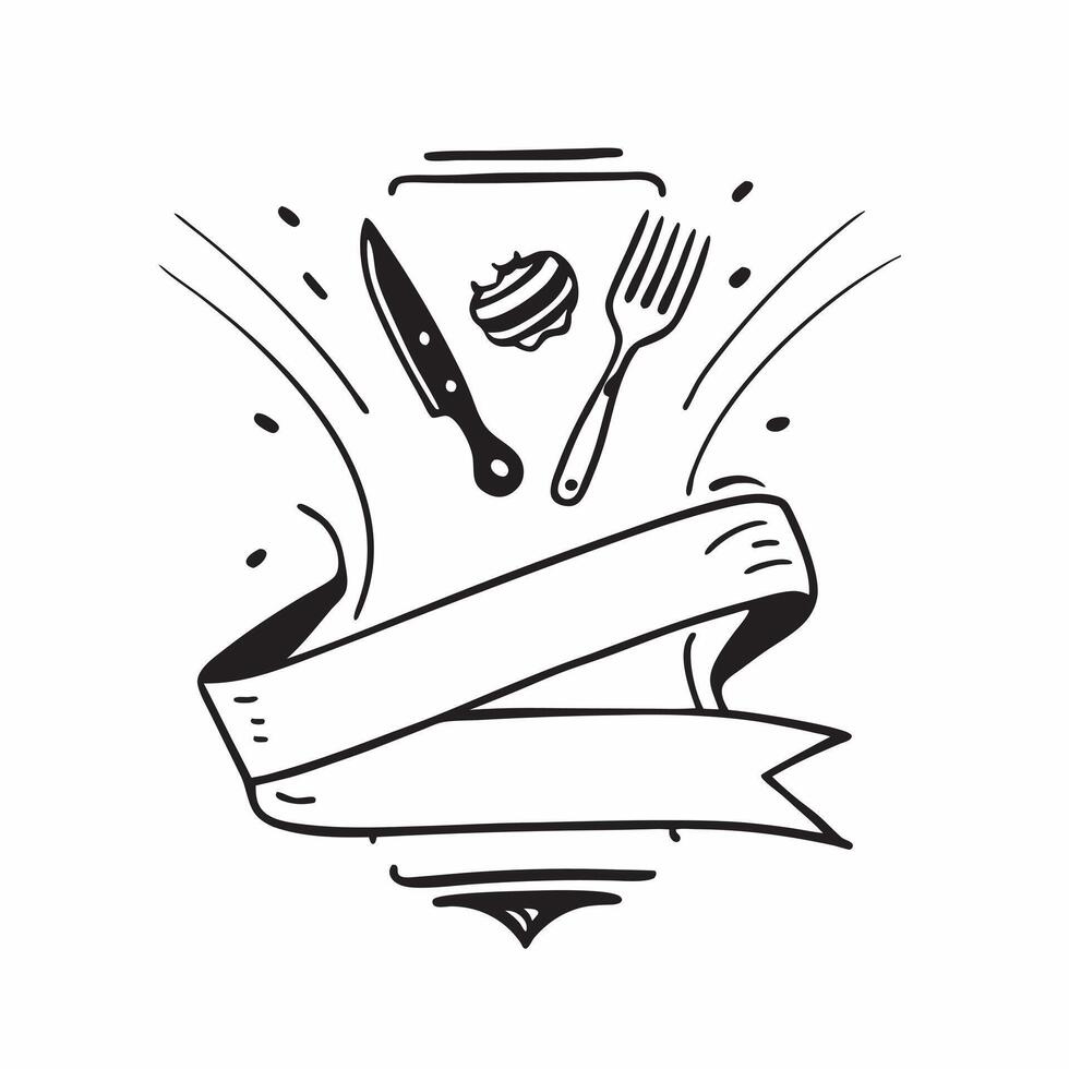 Clean Fork and knife icon with copy space on white background concept as A illustration of a fork and knife icon with ample copy space on a white background perfect for representi vector