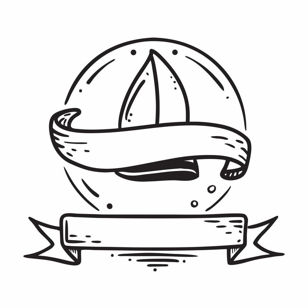 Clean Flat design as Sailboat icon with copy space on a white background concept as A image of a sailboat icon with generous copy space on a white background ideal for adventure a vector