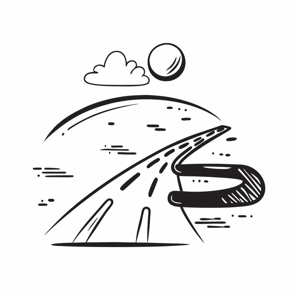 Clean Flat design as Road icon with copy space on a gray background concept as A image of a road icon with generous copy space on a gray background ideal for transportation and tr Set 3 vector