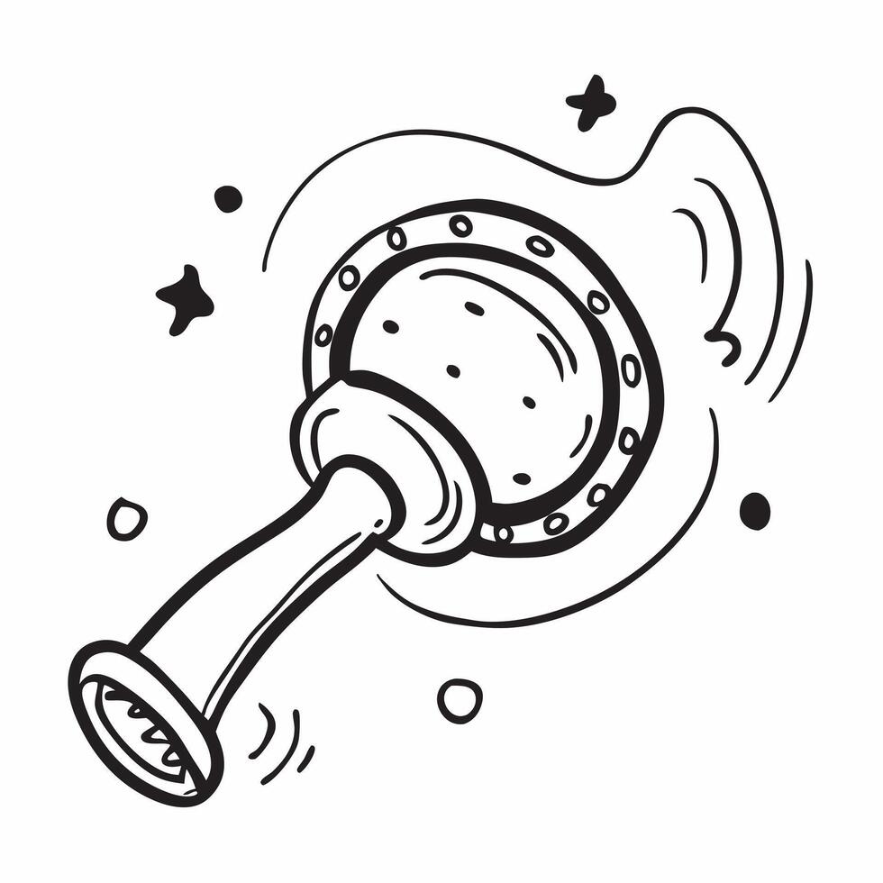 Clean Flat design as Rattle icon with copy space on a blue background concept as A image of a rattle icon with ample copy space on a blue background perfect for baby toys and play Set 4 vector