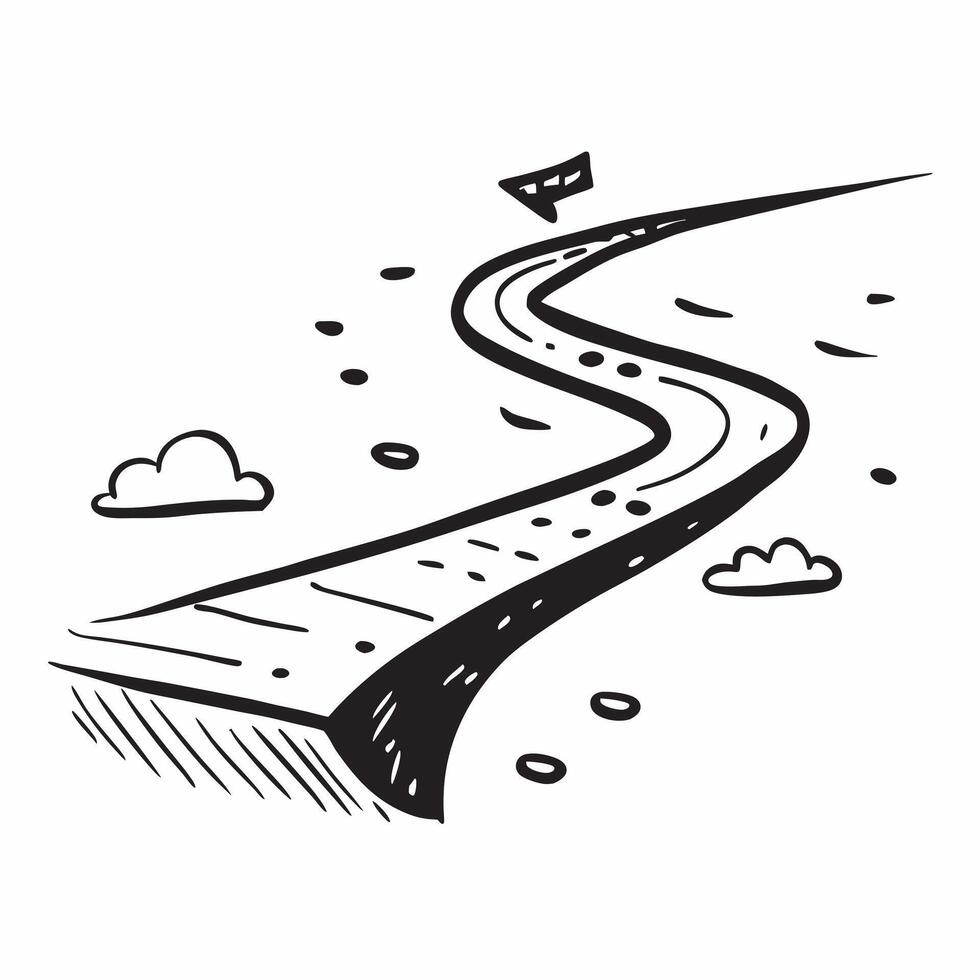 Clean Flat design as Road icon with copy space on a gray background concept as A image of a road icon with generous copy space on a gray background ideal for transportation and tr Set 4 vector