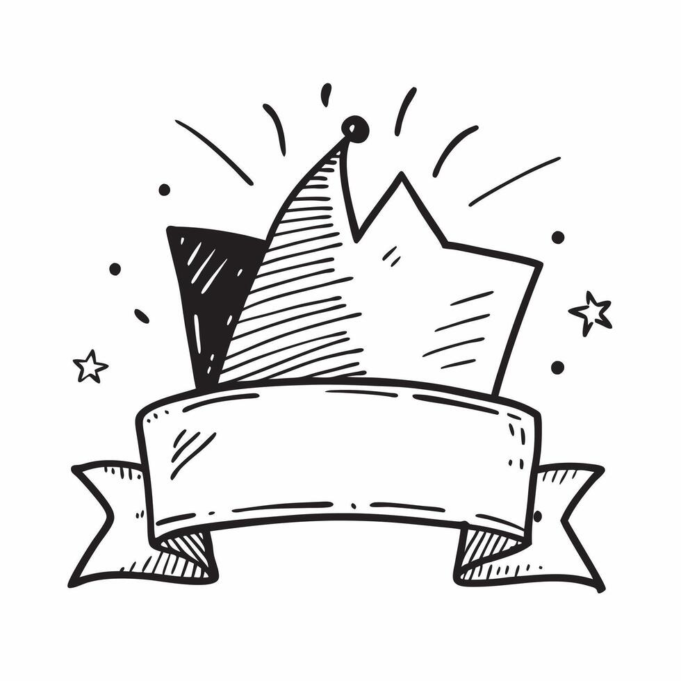 Clean Flat design as Party hat icon with copy space on a white background concept as A icon image of a party hat icon with generous copy space on a white background ideal for celebrati Set 2 vector