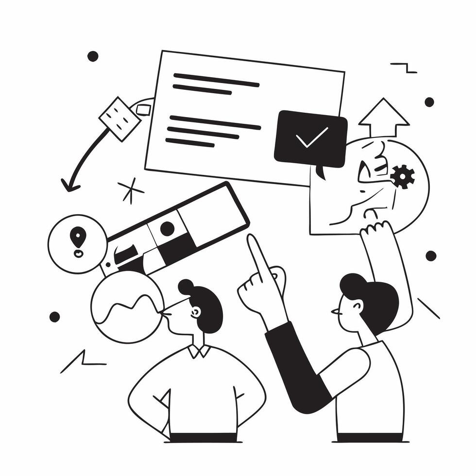 Clean Flat design as HR team collaborating on employee engagement strategies concept as A illustration of an HR team collaborating on employee engagement strategies using charts a Set 3 vector