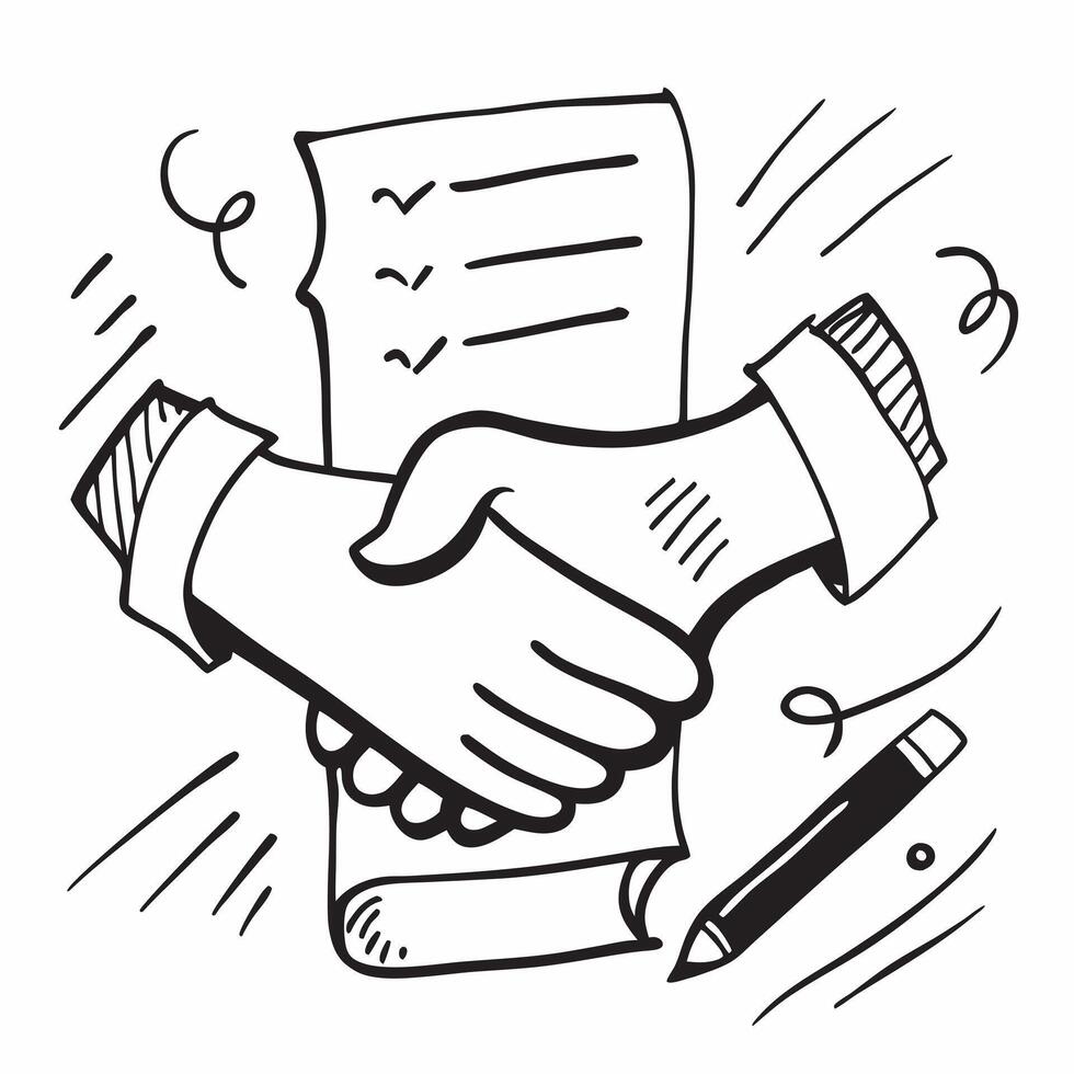 Clean Flat design as Handshake icon with copy space on a blue background concept as A icon image of a handshake icon with generous copy space on a blue background ideal for business de Set 2 vector