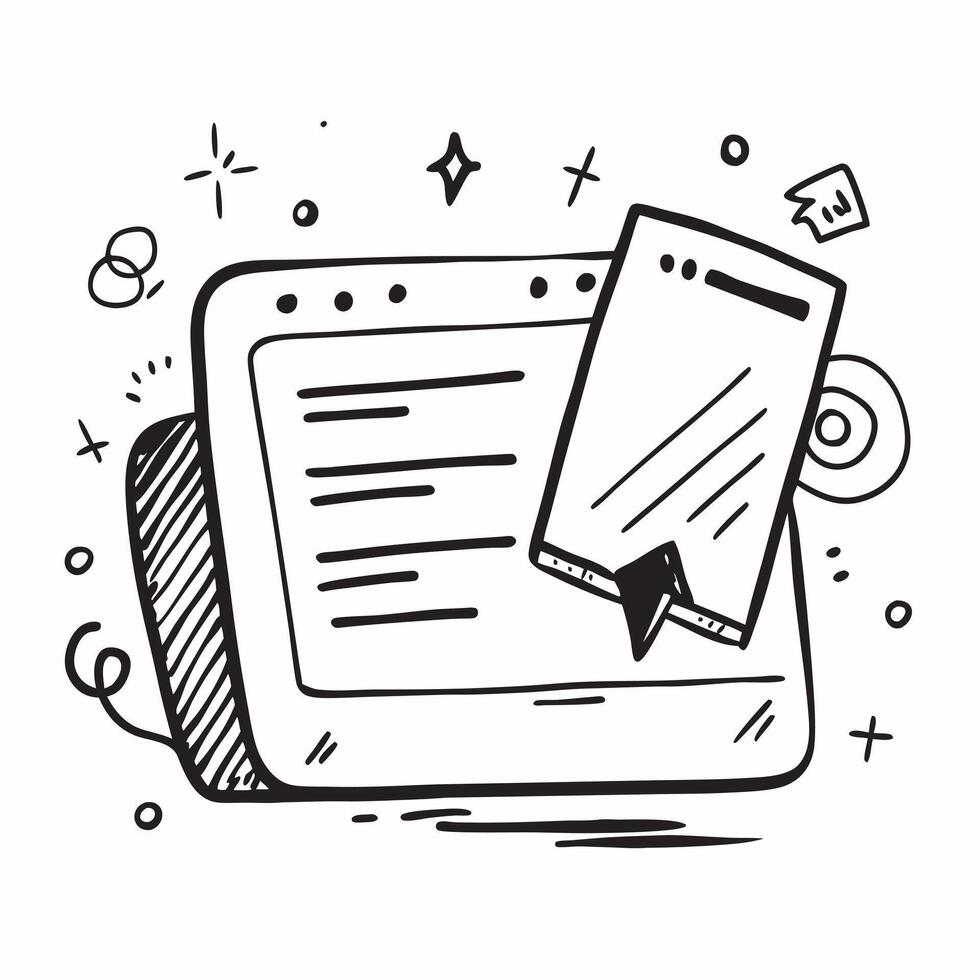 Clean Flat design as Doodle line icon of a laptop concept as A doodle line icon of a laptop symbolizing technology work and business tools perfect for business and tech themed visuals i Set 2 vector
