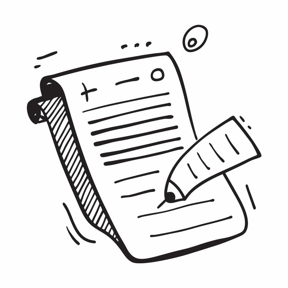 Clean Flat design as Doodle line icon of a clipboard concept as A doodle line icon of a clipboard symbolizing tasks organization and business management perfect for productivity and plan vector