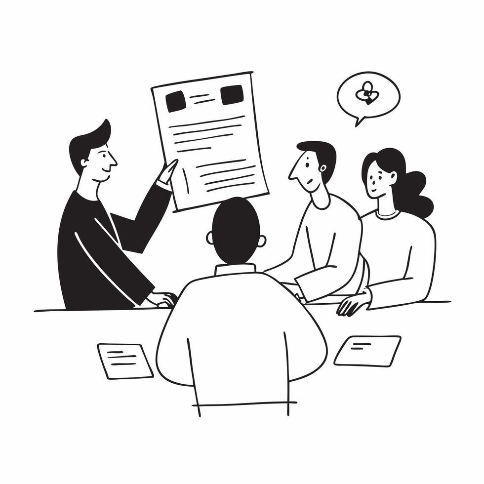 Clean Flat design as Colleagues reviewing project timelines in a team meeting concept as A icon illustration of colleagues reviewing project timelines in a team meeting featuring a 3 c Set 2 vector