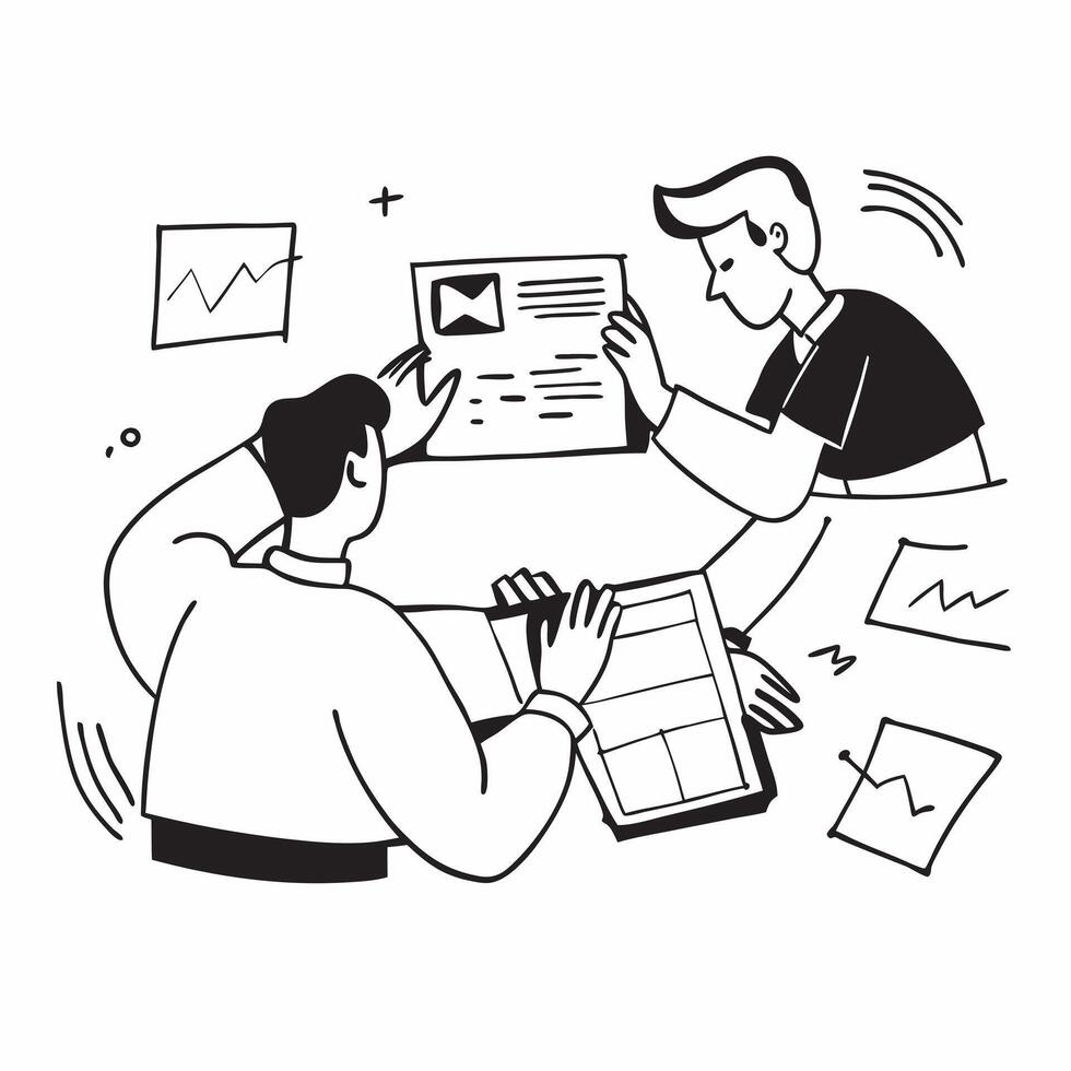 Clean Flat design as Business team evaluating risks in a strategic planning meeting concept as A icon illustration of a business team evaluating risks in a strategic planning meeting u vector
