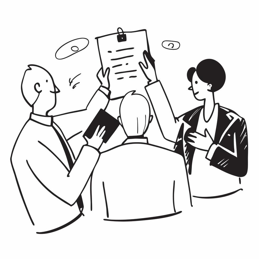Clean Flat design as Business leaders discussing corporate goals in a boardroom concept as A icon illustration of business leaders discussing corporate goals in a boardroom featuring a vector