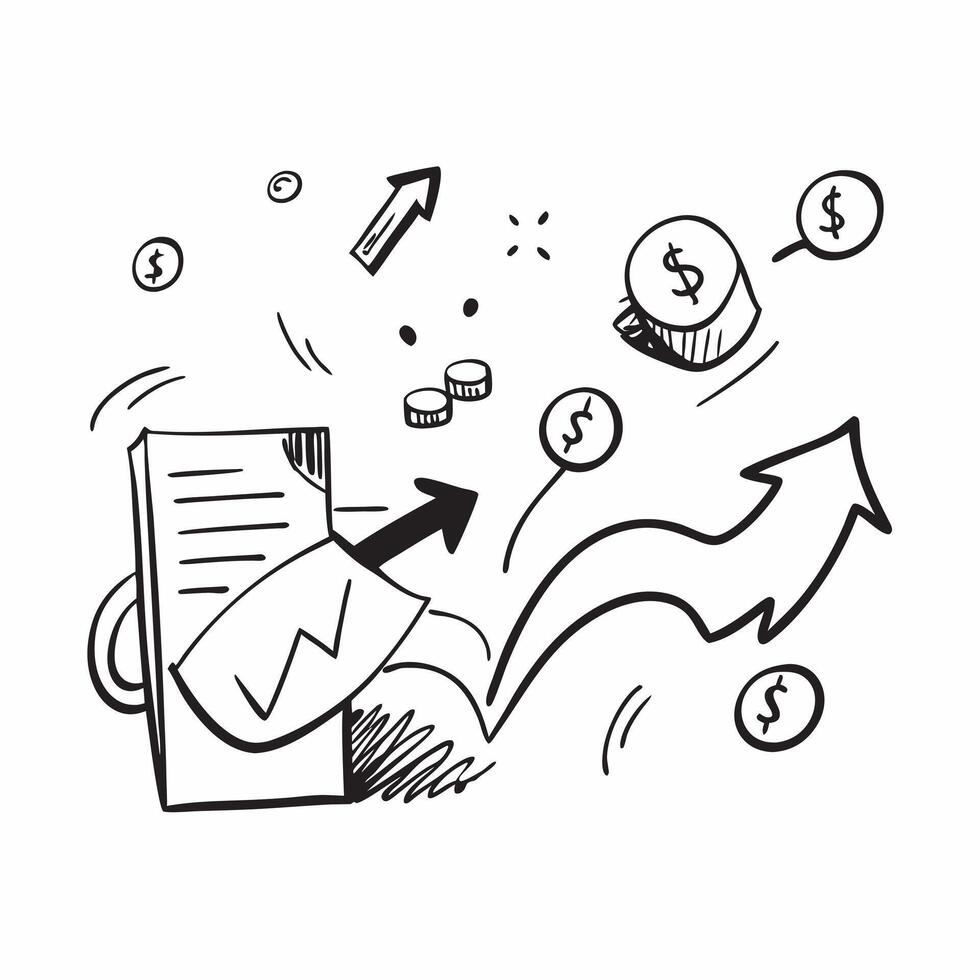 Clean Financial growth icon with ample space for text and graphics concept as An iconographic financial growth design offering ample space for both text and graphics perfect for illustra vector