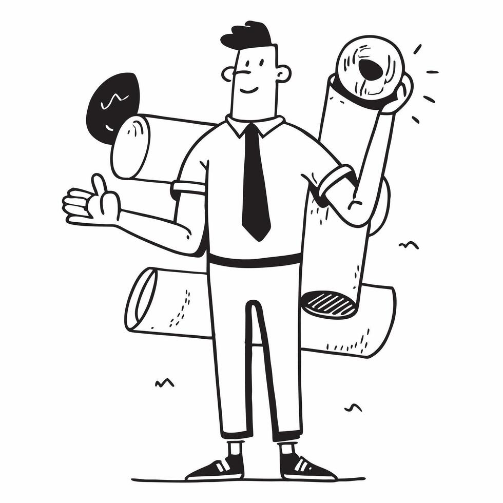 Clean Employee with a yoga mat and a water bottle symbolizing workplace fitness with ample space for text concept as An employee holding a yoga mat and a water bottle representing welln vector