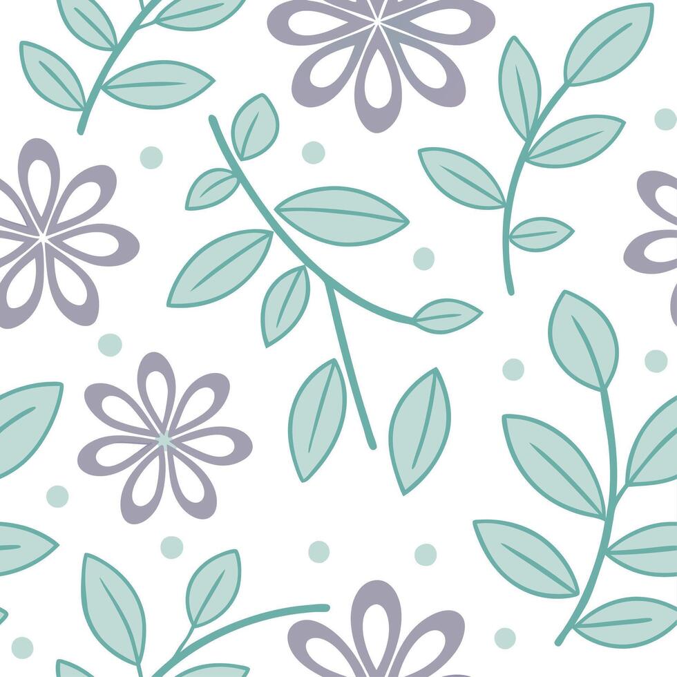 Clean Elegant spring pastels seamless pattern with lavender and mint for tranquil home interiors concept as Soft lavender and mint tones arranged seamlessly for a tranquil spring pastel vector