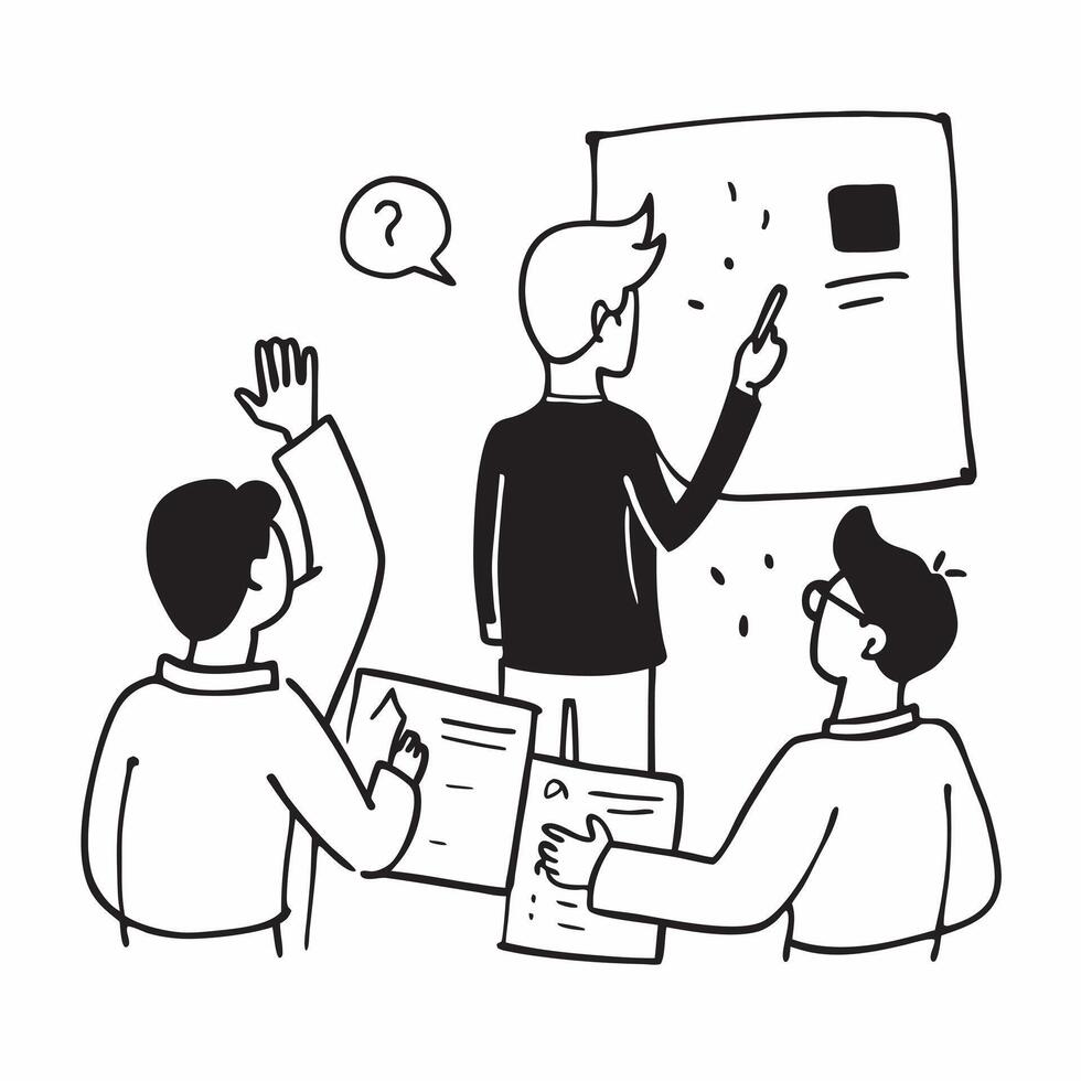 Clean Doodle line icon of a handshake concept as A doodle line icon of a handshake symbolizing agreement partnership and collaboration perfect for business agreements and cooperation the vector