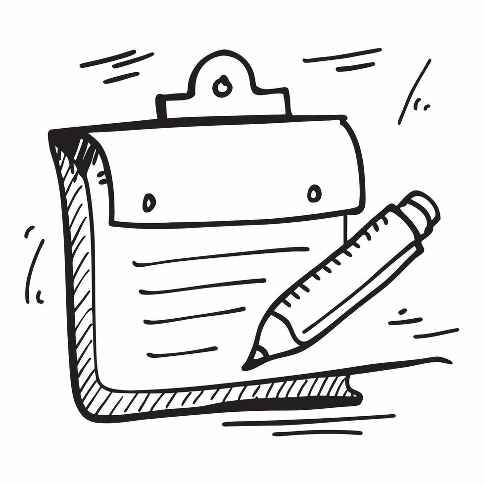 Clean Doodle line icon of a briefcase concept as A simple doodle line icon of a briefcase representing business professionalism and organization ideal for business related visuals and pr Set 2 vector