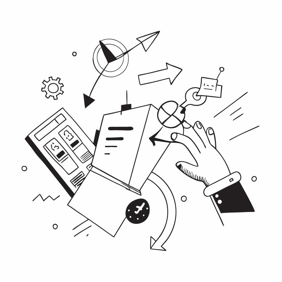 Clean Digital transformation illustration with blank area for customizable text concept as A creative depiction of a digital transformation illustration featuring a blank area for custom Set 7 vector