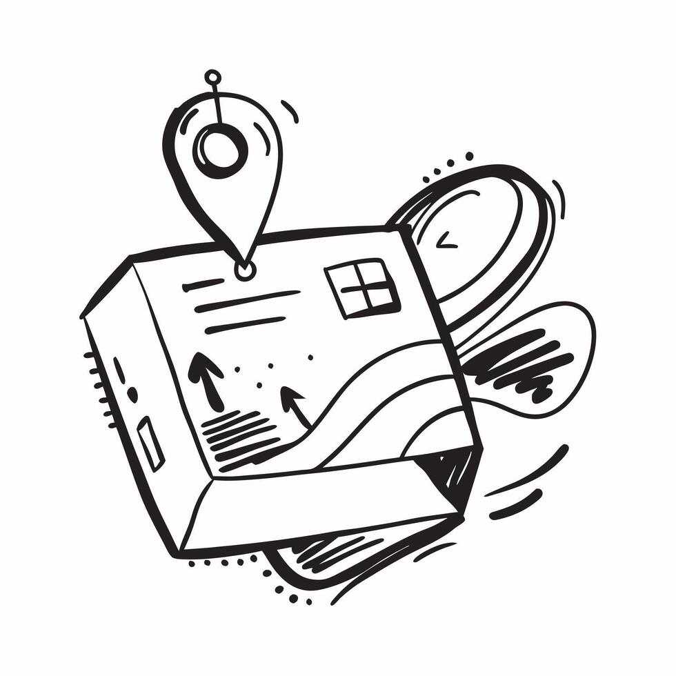 Clean Delivery tracking icon with copy space for business presentations concept as A modern delivery tracking icon design with generous copy space perfect for enhancing business presenta Set 3 vector