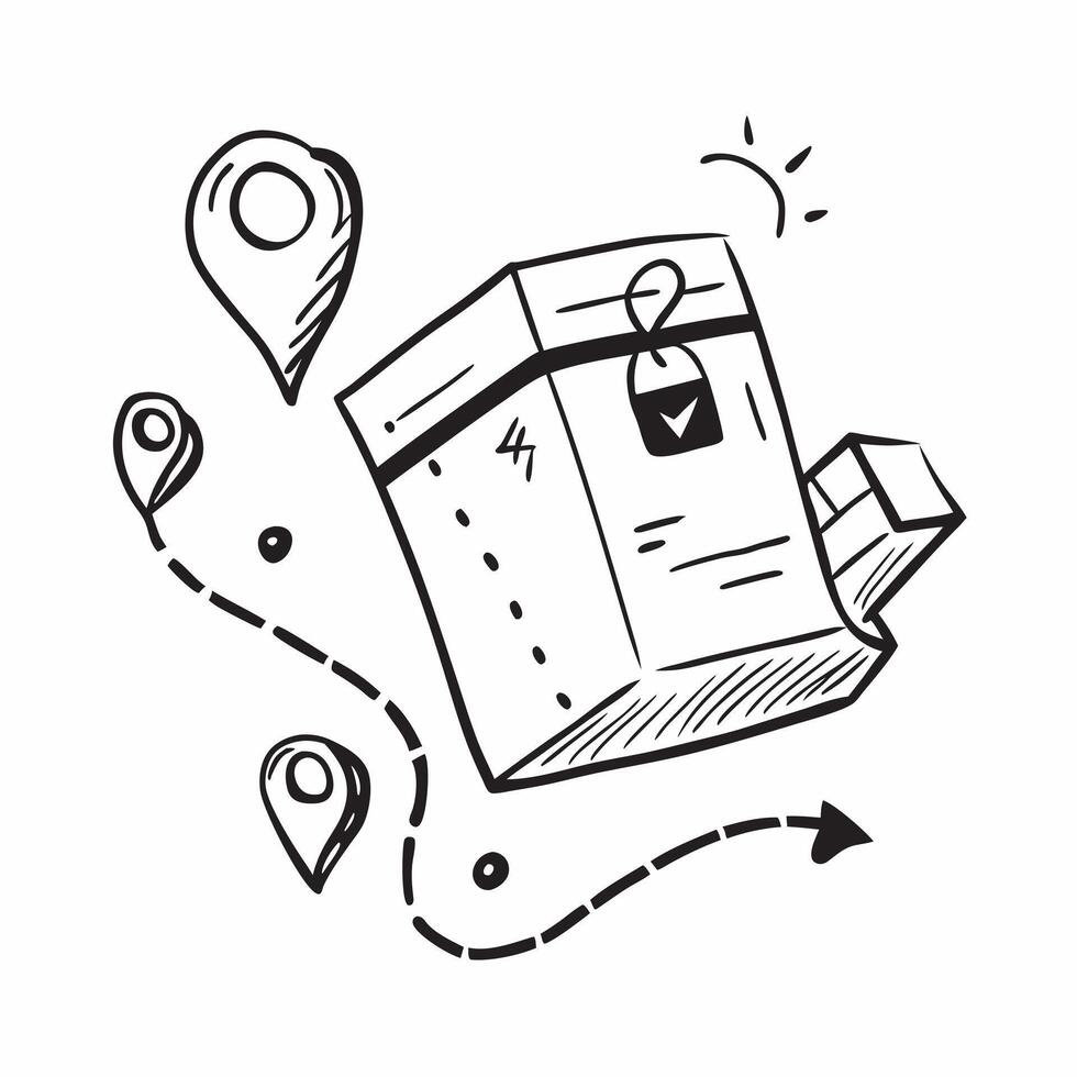 Clean Delivery tracking icon with ample space for text and graphics concept as An iconographic delivery tracking design offering ample space for both text and graphics perfect for illust vector