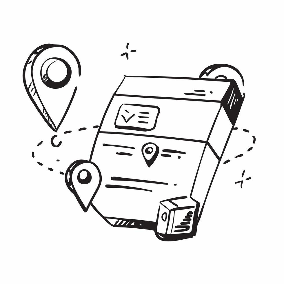 Clean Delivery tracking icon with copy space for business presentations concept as A modern delivery tracking icon design with generous copy space perfect for enhancing business presenta Set 4 vector