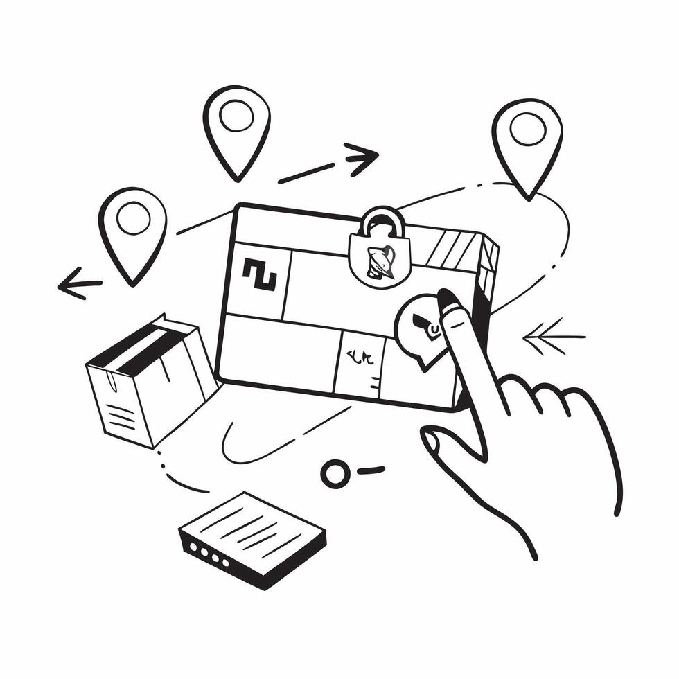 Clean Delivery illustration with copy space for business reports concept as A visually appealing delivery illustration with copy space designed to enhance business reports and presentati Set 5 vector