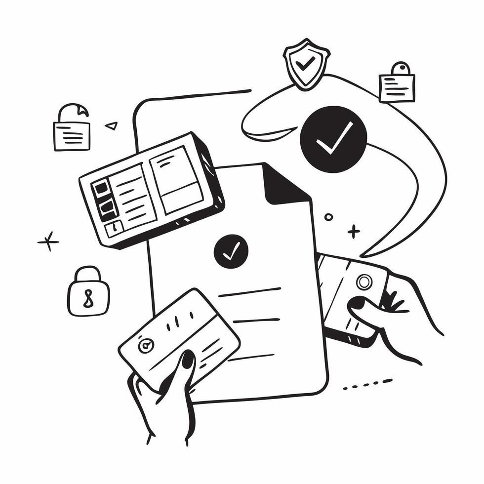 Clean Data privacy PDPA symbol with copy space for project planning concept as An artistic rendering of a data privacy PDPA symbol with spacious copy space suitable for project planning Set 5 vector
