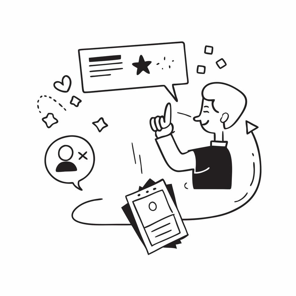Clean Customer satisfaction illustration with blank area for customizable text concept as A creative depiction of a customer satisfaction illustration featuring a blank area for customiz Set 5 vector