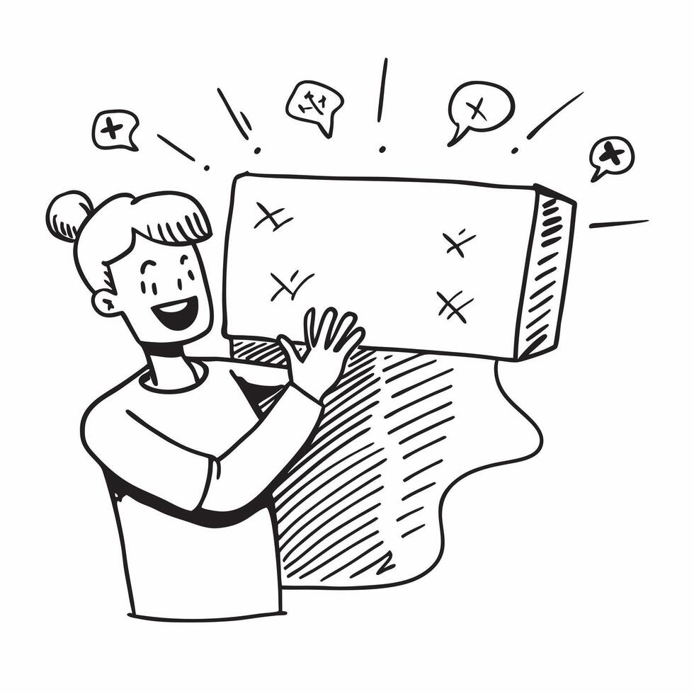 Clean Customer satisfaction illustration with blank area for customizable text concept as A creative depiction of a customer satisfaction illustration featuring a blank area for customiz vector