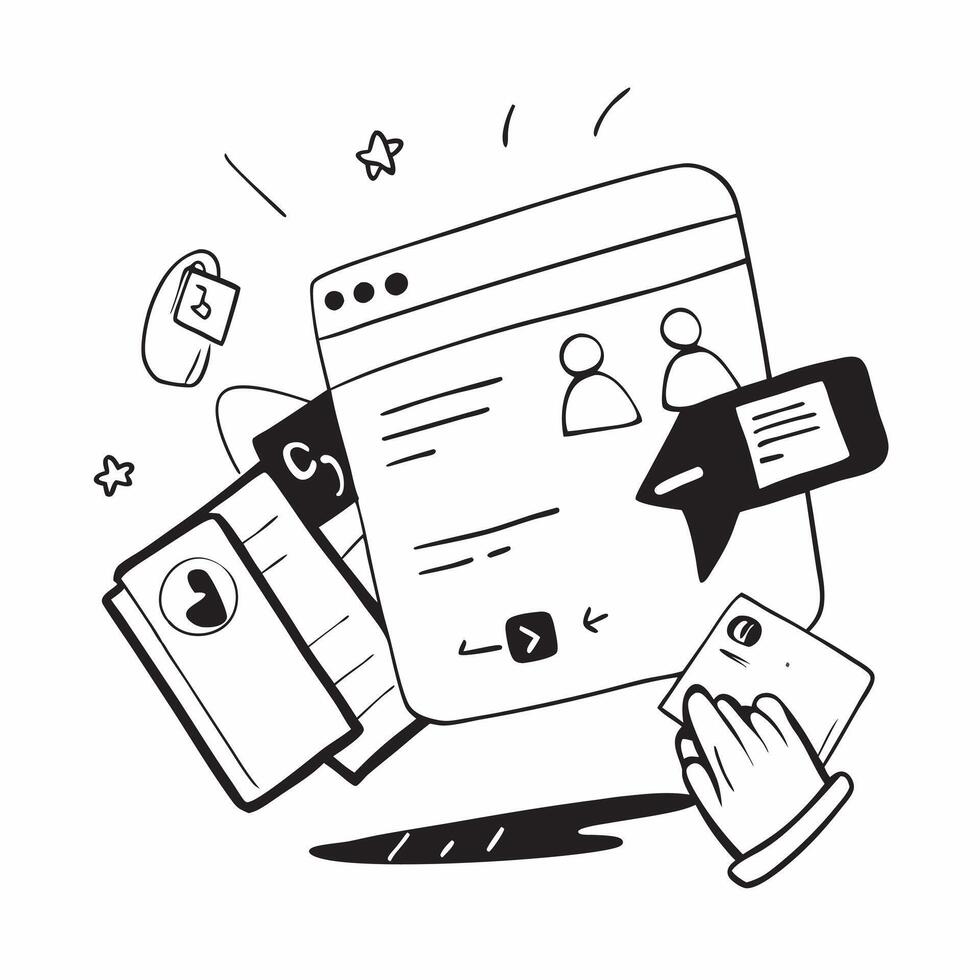 Clean Customer application illustration with space for text and graphics concept as An illustrative customer application design featuring ample space for both text and graphics perfect f vector