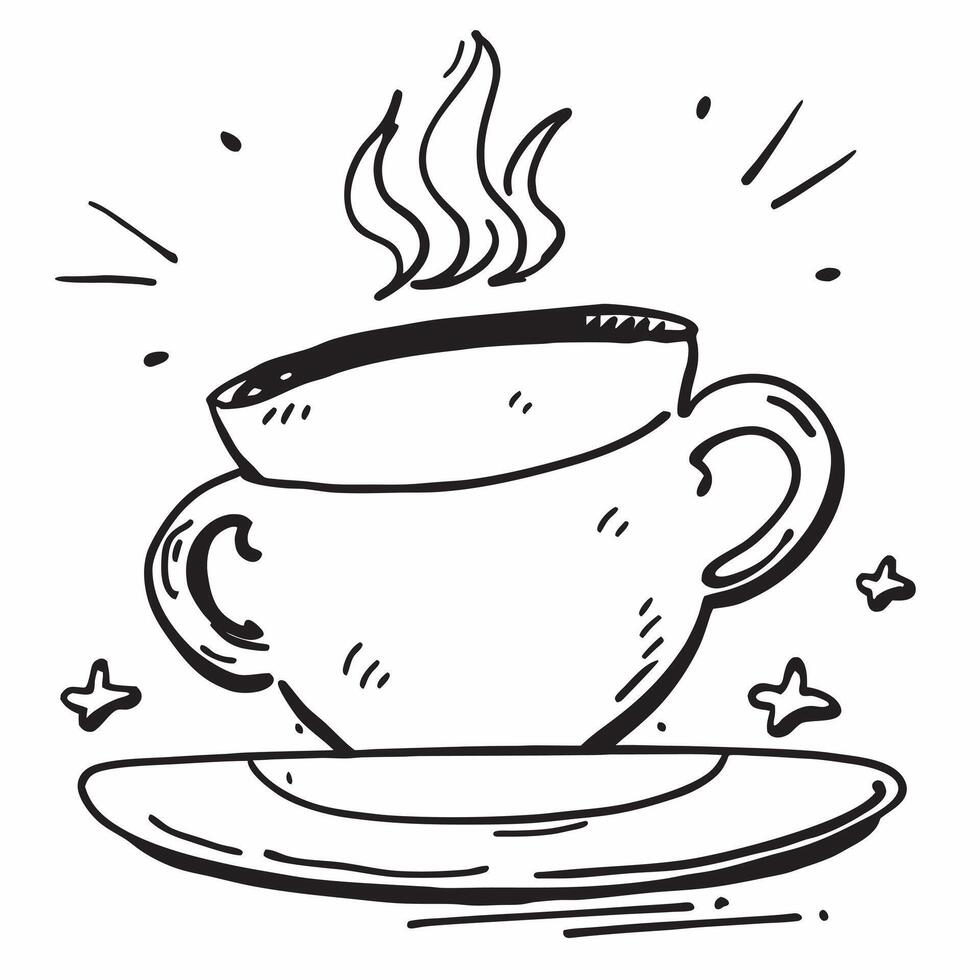 Clean Cup and saucer symbolizing basics of dining and serving with ample space for text concept as A cup and a saucer representing the fundamentals of dining and serving with blank spac vector