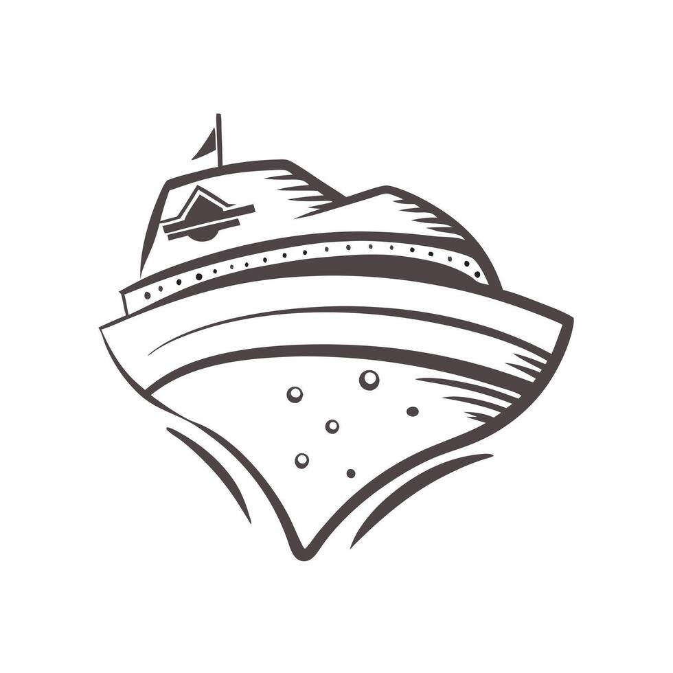Clean Cruise ship icon with copy space on a blue background concept as A image of a cruise ship icon with ample copy space on a blue background perfect for travel and leisure them vector