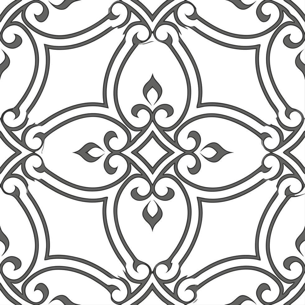 Clean Create elegant seamless pattern with vintage frame borders filigree tile elements white balance high resolution graphics concept as Ornamental curves blend seamlessly with structu vector