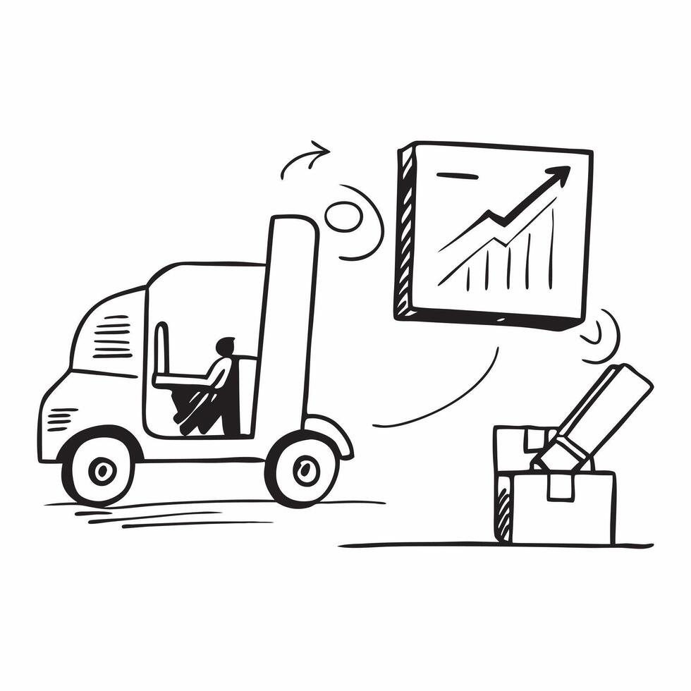 Clean Conveyor belt and a financial efficiency chart symbolizing efficient financial flow in double exposure with copy space concept as A conveyor belt blended with a financial efficien vector