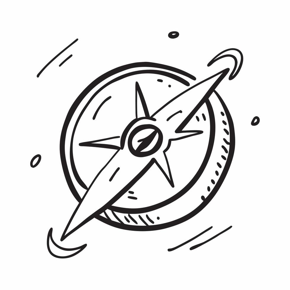 Clean Compass icon with copy space on a blue background concept as A image of a compass icon with ample copy space on a blue background perfect for travel and navigation themed vi vector