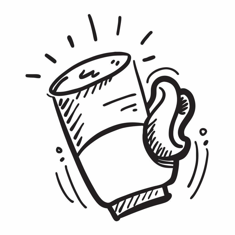 Clean Coffee cup icon with copy space on white background concept as A illustration of a coffee cup icon with ample copy space on a white background perfect for representing morni vector