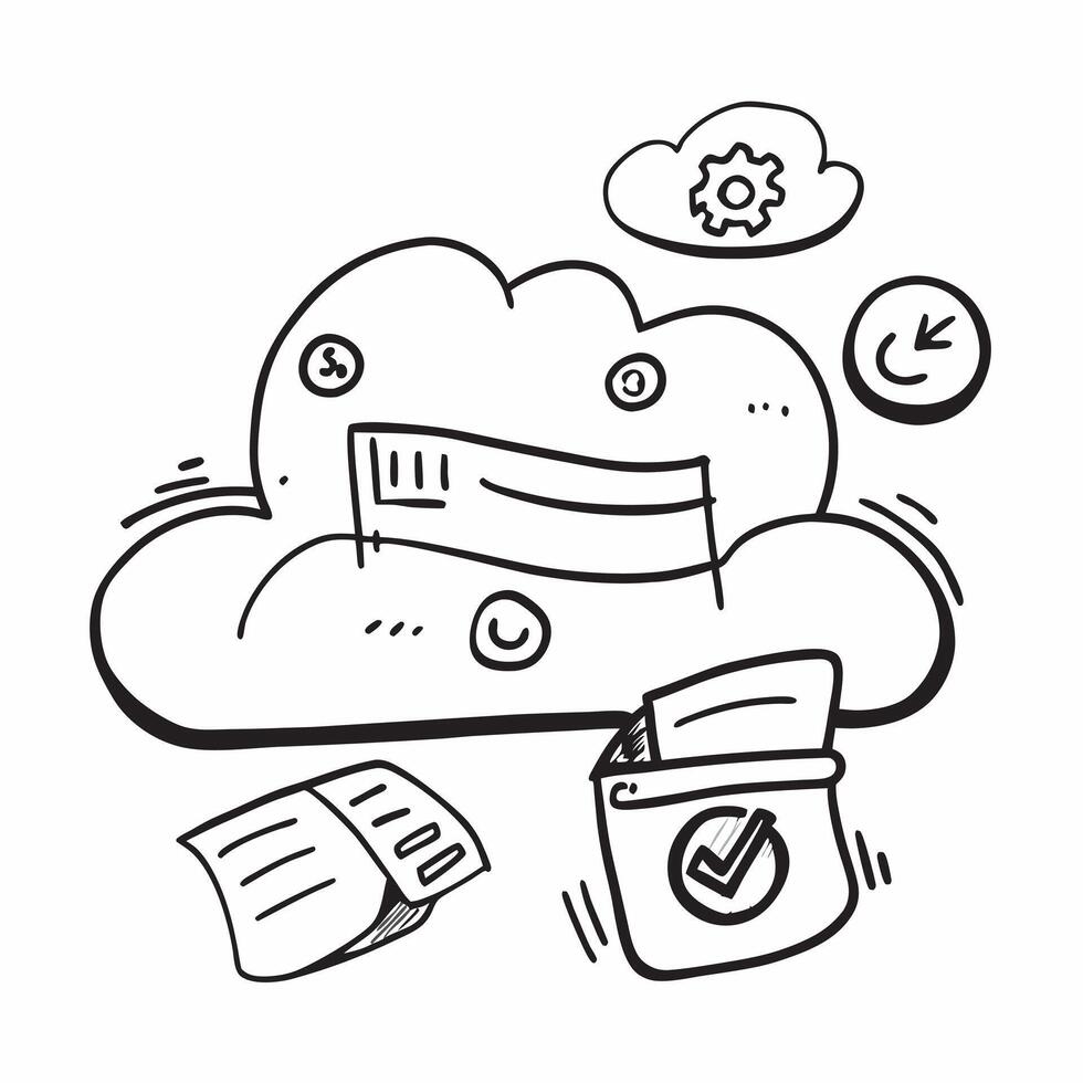 Clean Cloud service icon with copy space for business presentations concept as A modern cloud service icon design with generous copy space perfect for enhancing business presentations an Set 2 vector