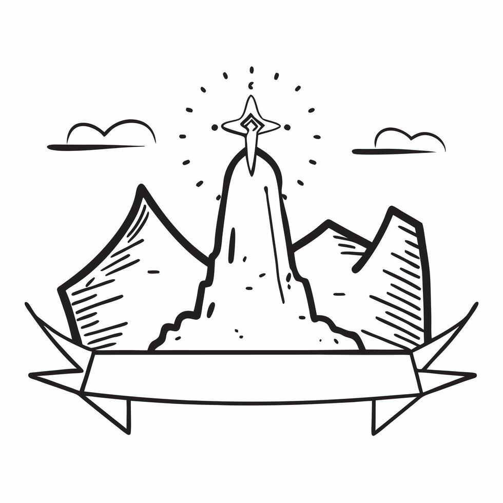 Clean Christ the Redeemer and Sugarloaf Mountain concept as Christ the Redeemer with Sugarloaf Mountain and ample copy space representing the landmarks of Rio de Janeiro in Photo Stock vector