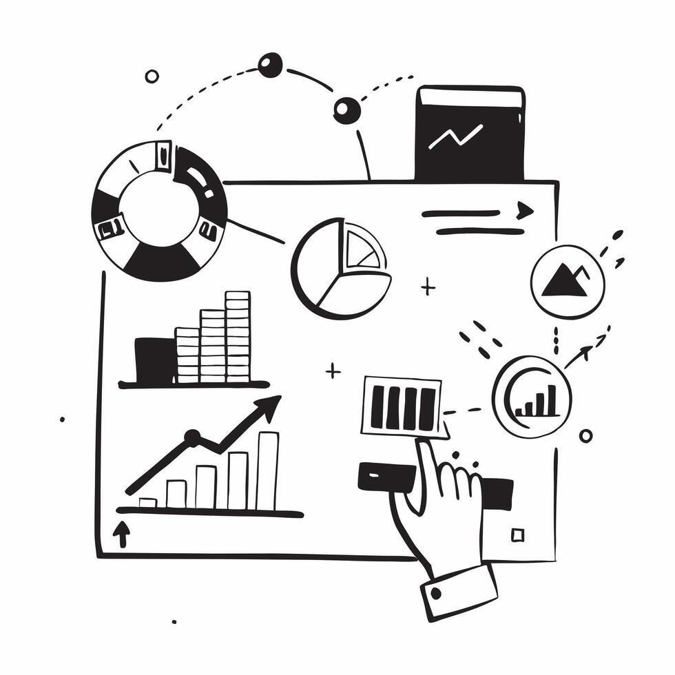 Clean Cargo plane and a cost allocation chart symbolizing expense allocation in double exposure with copy space concept as A cargo plane blended with a cost allocation chart representin vector