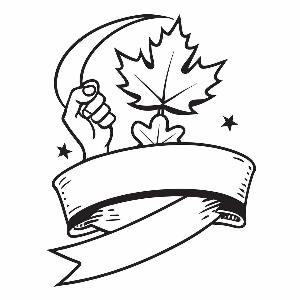 Clean Canadian flag and a maple leaf symbolizing national pride and nature with ample space for text concept as A waving Canadian flag next to a vibrant maple leaf representing national vector