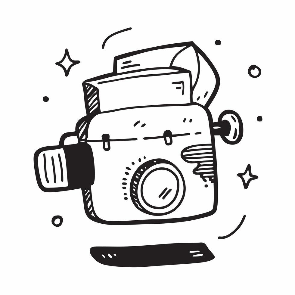 Clean Camera Bag and Lens Cap concept as A camera bag with a lens cap and ample copy space symbolizing the storage and protection of photography gear in Photo Stock Concept vector