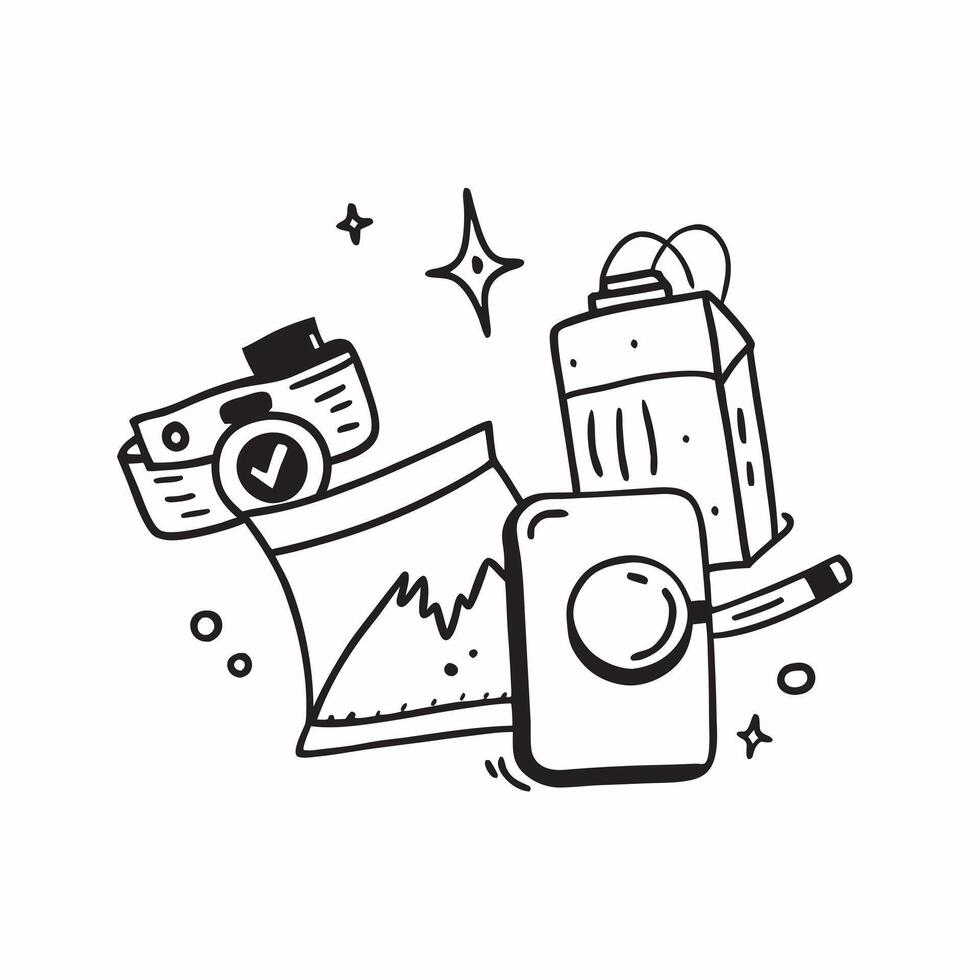 Clean Camera and water bottle icon with copy space for social media posts concept as An illustrative camera and water bottle icon with copy space tailored for social media posts and digi vector