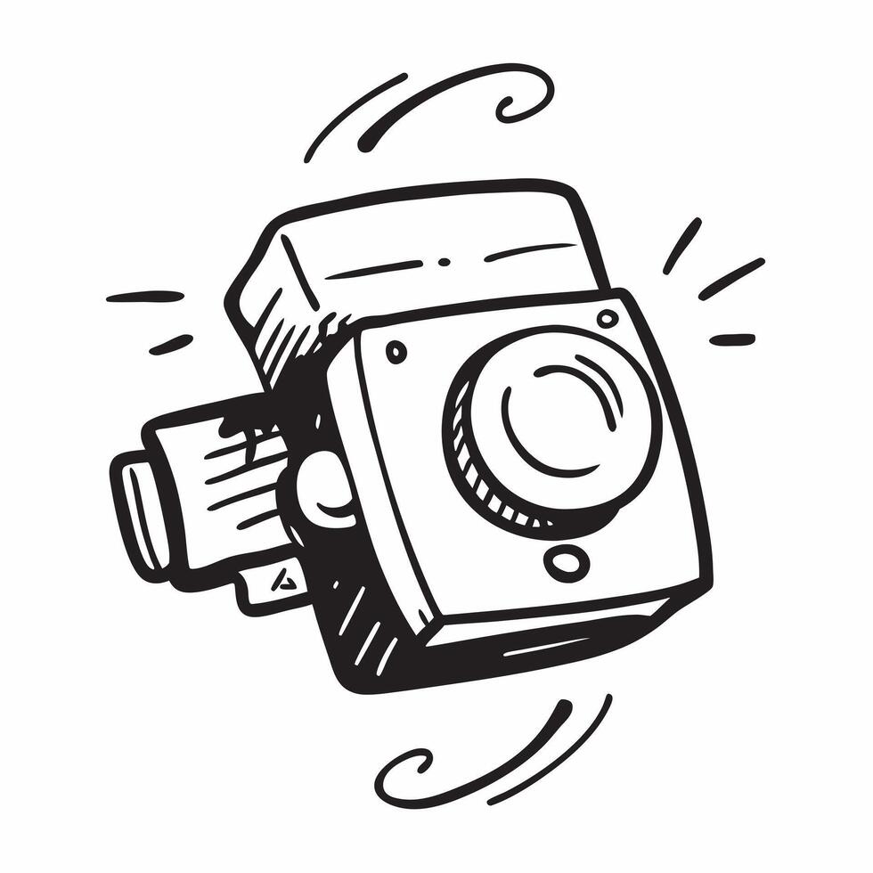 Clean Camera and Lens Hood concept as A camera with a lens hood and ample copy space representing protection and image clarity in photography in Photo Stock Concept vector