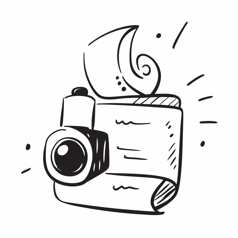 Clean Camera and Lens Cap concept as A camera with a lens cap and ample copy space representing protection and care in photography in Photo Stock Concept vector
