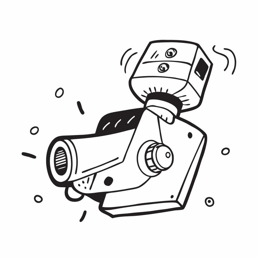 Clean Camera and Gimbal concept as A camera with a gimbal and ample copy space symbolizing stabilization and smooth motion in photography in Photo Stock Concept vector
