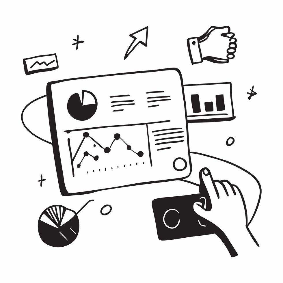 Clean Business dashboard illustration with copy space for business reports concept as A visually appealing business dashboard illustration with copy space designed to enhance business re Set 3 vector