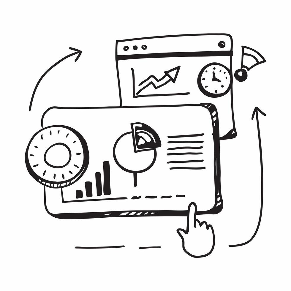 Clean Business dashboard icon with copy space on white background concept as A illustration of a business dashboard icon with ample copy space on a white background perfect for bu Set 4 vector