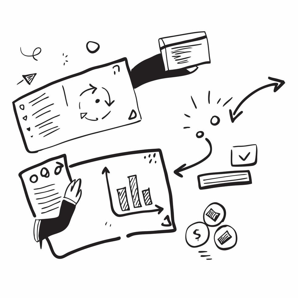 Clean Business dashboard illustration with space for text and graphics concept as An illustrative business dashboard design featuring ample space for both text and graphics perfect for i Set 2 vector