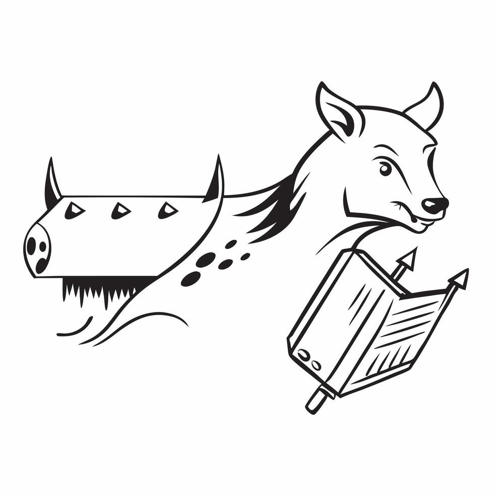 Clean Bull and bear symbol with copy space for trading platforms concept as An artistic rendering of a bull and bear symbol with spacious copy space suitable for trading platforms stock vector
