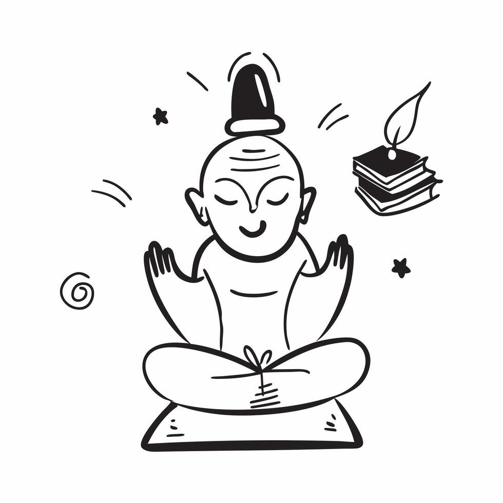 Clean Buddha and meditation bowl icon with ample space for text and graphics concept as An iconographic Buddha and meditation bowl design offering ample space for both text and graphics vector
