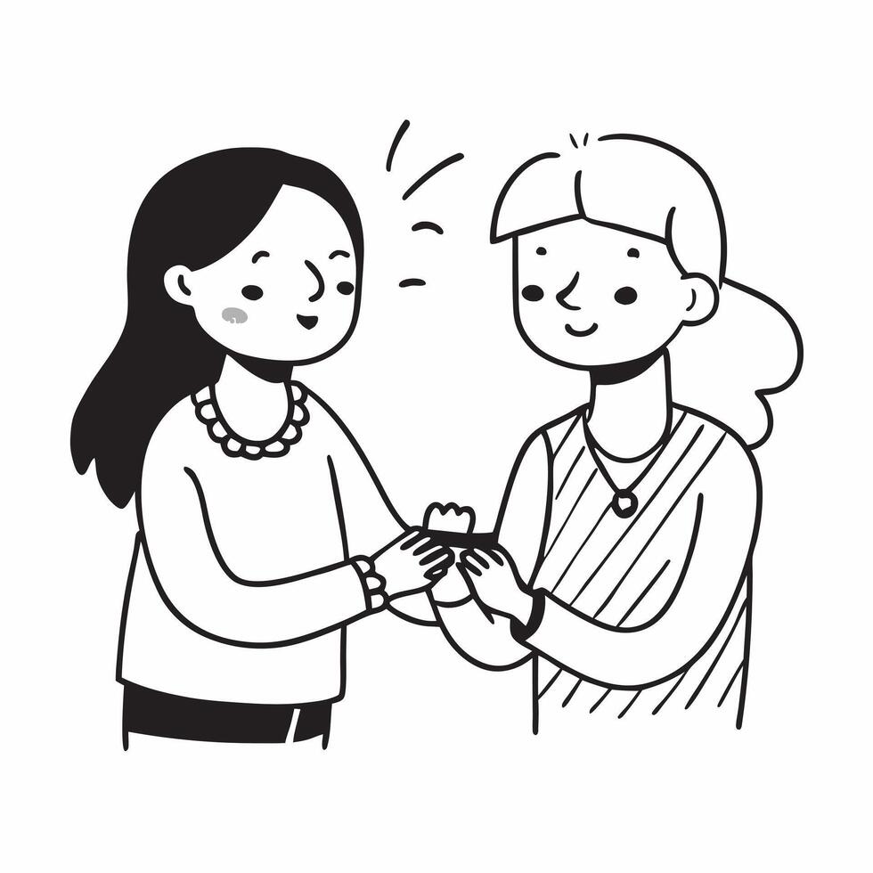 Clean Brother with Rakhi and Sister with Gifts concept as A brother wearing a Rakhi while the sister holds gifts with ample copy space symbolizing the exchange and bond of Raksha Bandhan vector