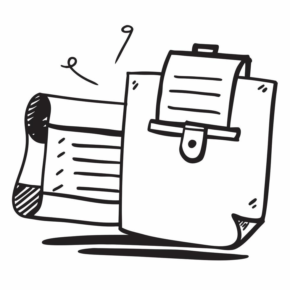 Clean Briefcase and tax form icon with blank area for personalized messages concept as A customizable briefcase and tax form icon featuring a blank area for adding personalized messages vector