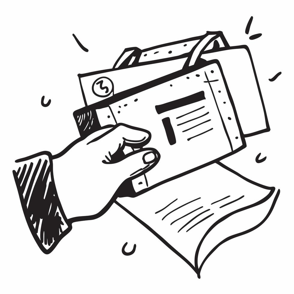 Clean Briefcase and tax icon with blank area for customizable text concept as A creative depiction of a briefcase and tax icon featuring a blank area for customizable text ideal for repr vector